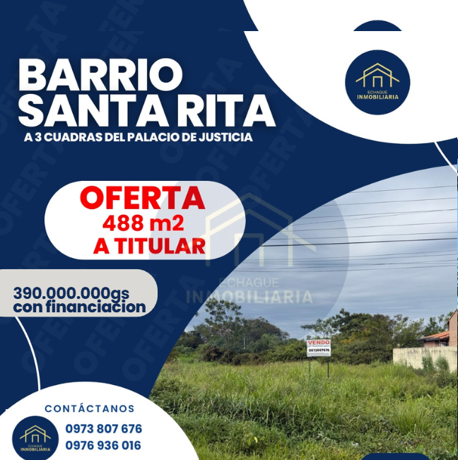 Terreno 488 m² en Barrio Santa Rita a 3 cuadras del Palacio de Justicia